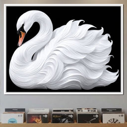 The Alabaster Swan Unfurled - TooplesArt - NicheCanvas