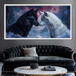 Winter Wolves Couple - NicheCanvas
