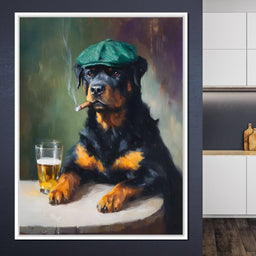 Rottweiler Irish Pub Night - NicheCanvas