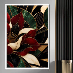 Gilded Petal Geometry - NicheCanvas