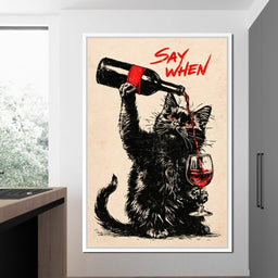 Midnight Pour for a Curious Feline - NicheCanvas