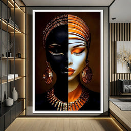 Elegant Duality Portrait - NicheCanvas