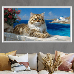 Mediterranean Feline Daydream - NicheCanvas