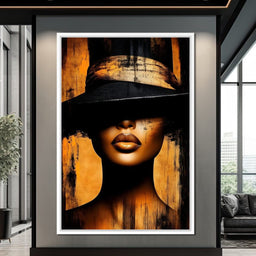 Golden Elegance Shadowed Mystery - NicheCanvas