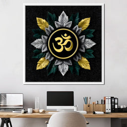 Golden Leaf Mandala Aura - NicheCanvas