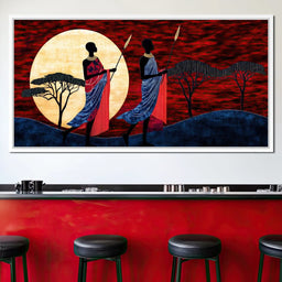 Moonlit Maasai Journey - TooplesArt - NicheCanvas