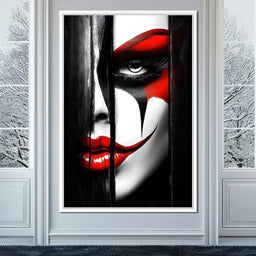 Monochrome Joker Reverie - NicheCanvas