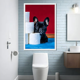 Playful Pup Paper Guardian - NicheCanvas