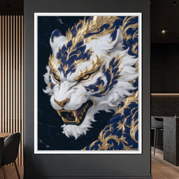 Gilded Lunar Tiger Roar - NicheCanvas