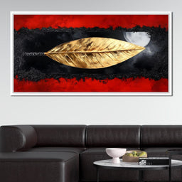 Golden Leaf Nocturne Reflection - NicheCanvas