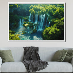 Emerald Cascade Symphony - NicheCanvas