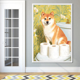 Shiba Guarding Bathroom Rolls - NicheCanvas
