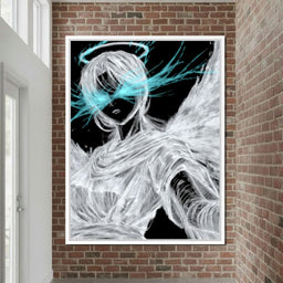 Celestial Guardian Neon Wings - NicheCanvas