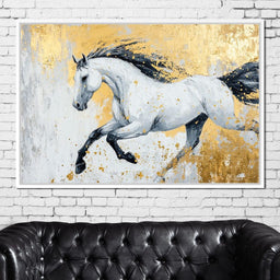 Golden Freedom Gallop - NicheCanvas