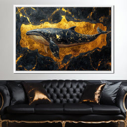 Majestic Ocean Gold Passage - NicheCanvas