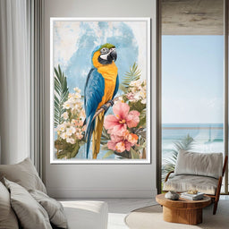 Radiant Parrot Blooms - NicheCanvas