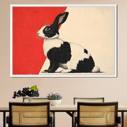 Rabbit's Geometric Poise - NicheCanvas