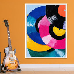 Color Spin Retro Vinyl Rhythm - NicheCanvas