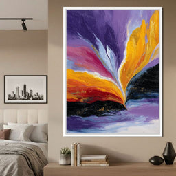 Golden Rift Over Violet Tide - NicheCanvas