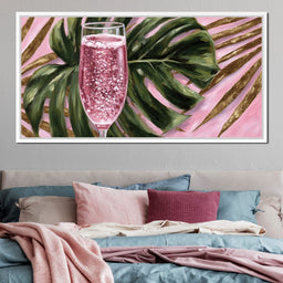 Pink Fizz Monstera Gold - NicheCanvas