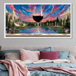 Majestic Vineyard Reflections - NicheCanvas