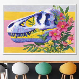 Dinosaur Bloom Fusion Canvas - NicheCanvas