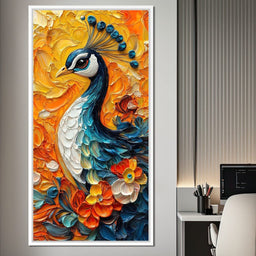 Radiant Peacock Garden Harmony - NicheCanvas