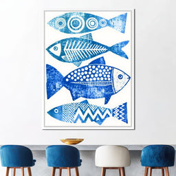 Geometric Marine Life Study - NicheCanvas
