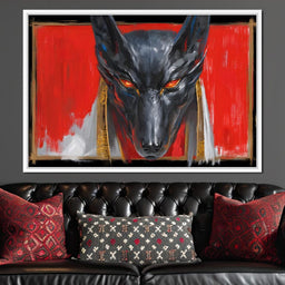 Ancient Jackal Pharaoh Sentinel - NicheCanvas