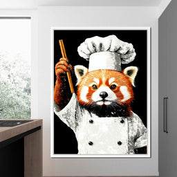 Red Panda Culinary Maestro - NicheCanvas