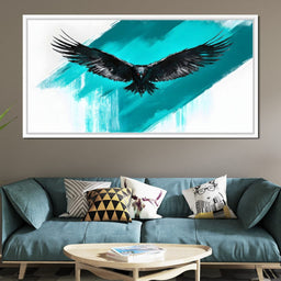 Majestic Raven Soaring Sky - NicheCanvas