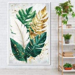 Golden Leaf Rhythm in Nature - NicheCanvas