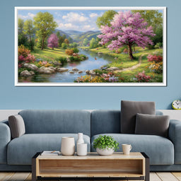 Springtime River Garden Melody - NicheCanvas
