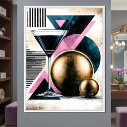 Midnight Toast to Golden Spheres - NicheCanvas