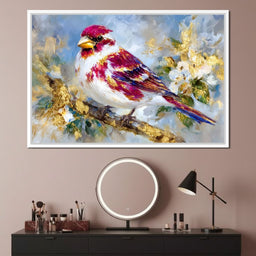 Golden Petal Songbird - NicheCanvas