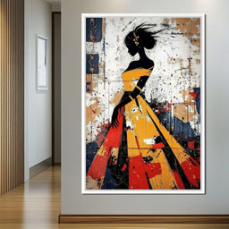 Women in Yellow Dress - NicheCanvas