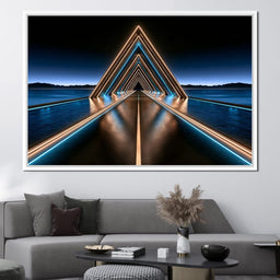 Infinite Path Toward The Neon Horizon - NicheCanvas