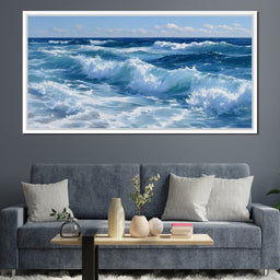 Cerulean Ocean Waves Seascape Dream - NicheCanvas