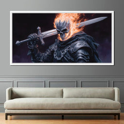 Flaming Skull Knight Sovereign - NicheCanvas
