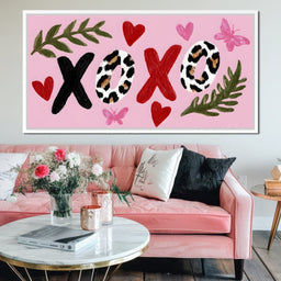 Leopard Kiss XOXO Love Garden - NicheCanvas