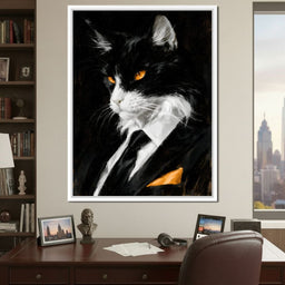 The Calculated Intent of the Feline Mogul - NicheCanvas