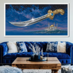 Celestial Scimitar Above Palace - NicheCanvas