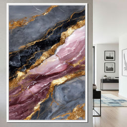 Gilded Marble Rose Current - NicheCanvas