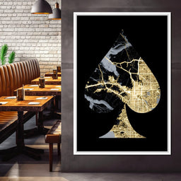 Golden Spade Deco Map - NicheCanvas