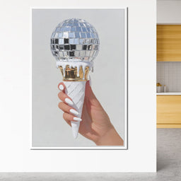 Melting Disco Cone Pop Painting - NicheCanvas