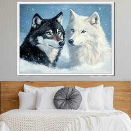 Eternal Snowbound Wolves - NicheCanvas