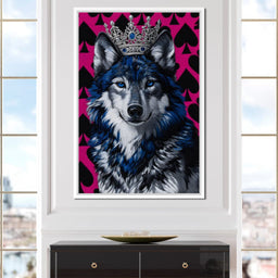 Majestic Crowned Wolf Royalty - NicheCanvas