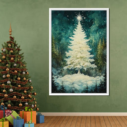 Enchanted Christmas Tree Radiance - NicheCanvas