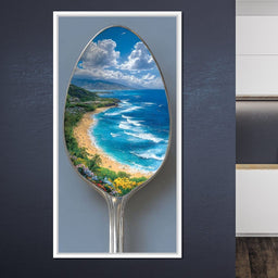 Coastal Paradise Reflected Spoon - NicheCanvas