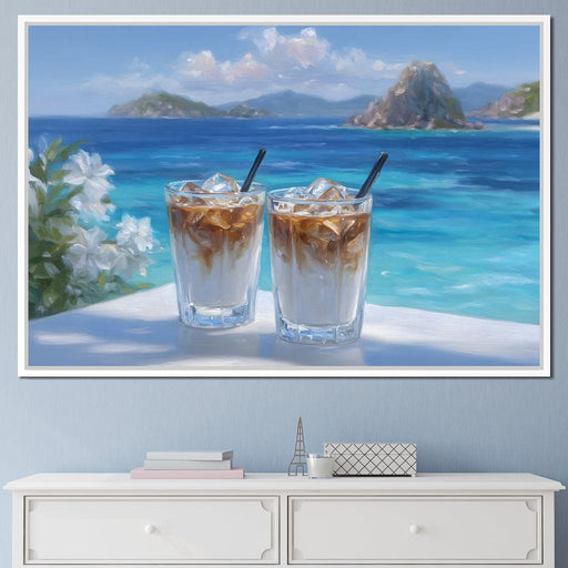 Tropical Iced Coffee Escape Canvas Print